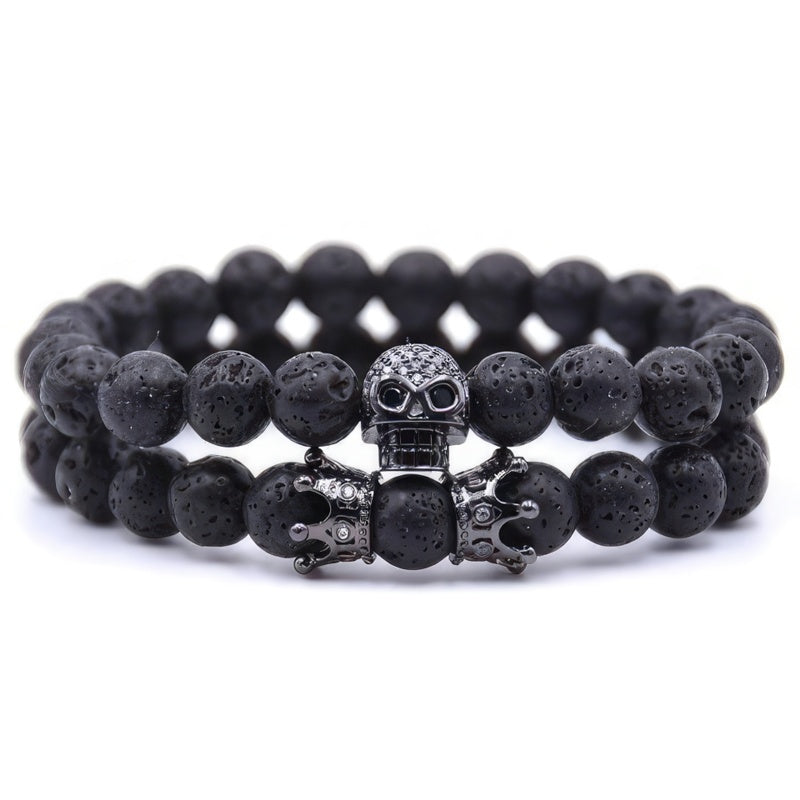 Skull Head Stone Bracelet