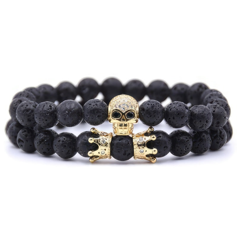 Skull Head Stone Bracelet