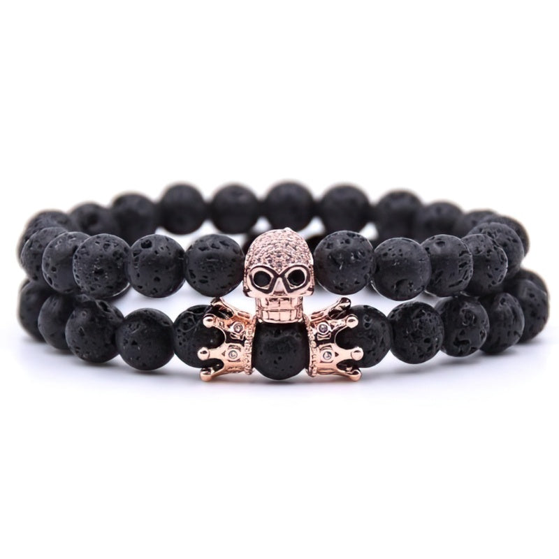 Skull Head Stone Bracelet