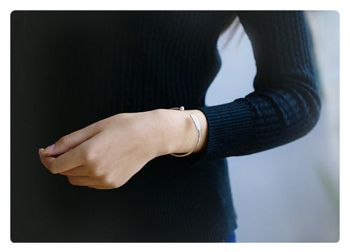 Silver Feather Bracelet