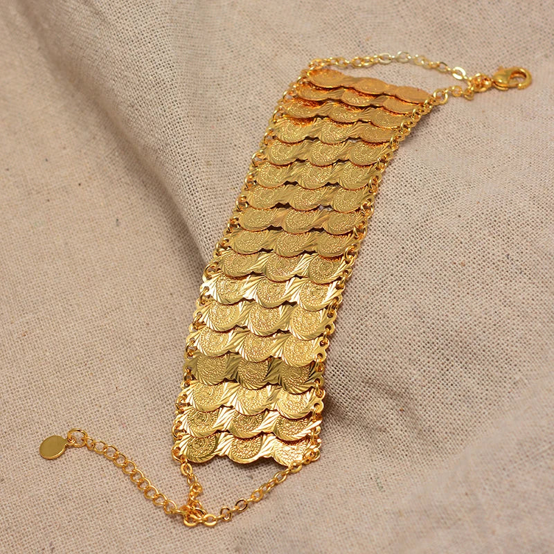 Bracelet pour femme arabe musulman islam or triple