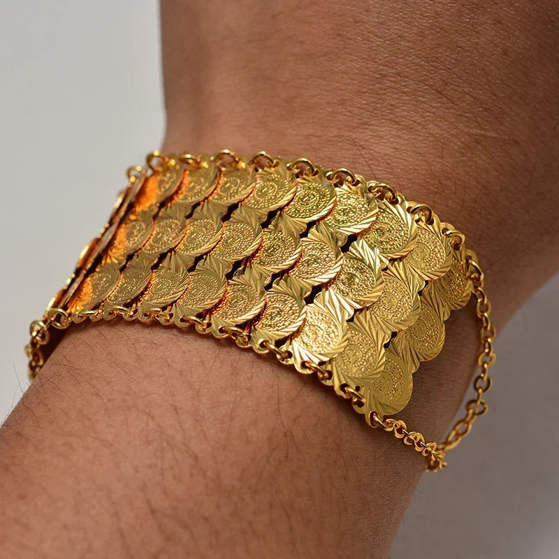 Bracelet pour femme arabe musulman islam or triple