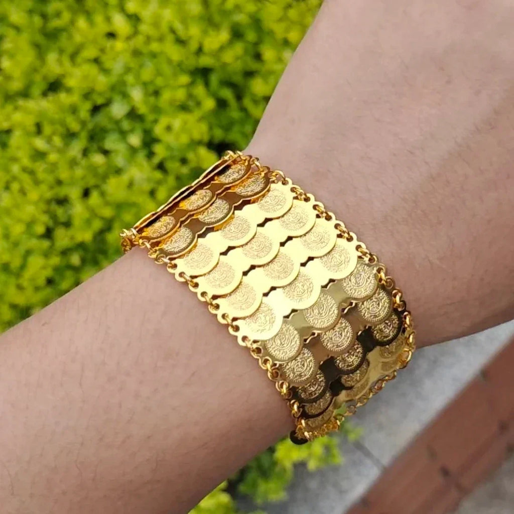 Bracelet pour femme arabe musulman islam or triple