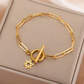 Bracelet pour femme avec pendentif de l'étoile de David symbole juif or