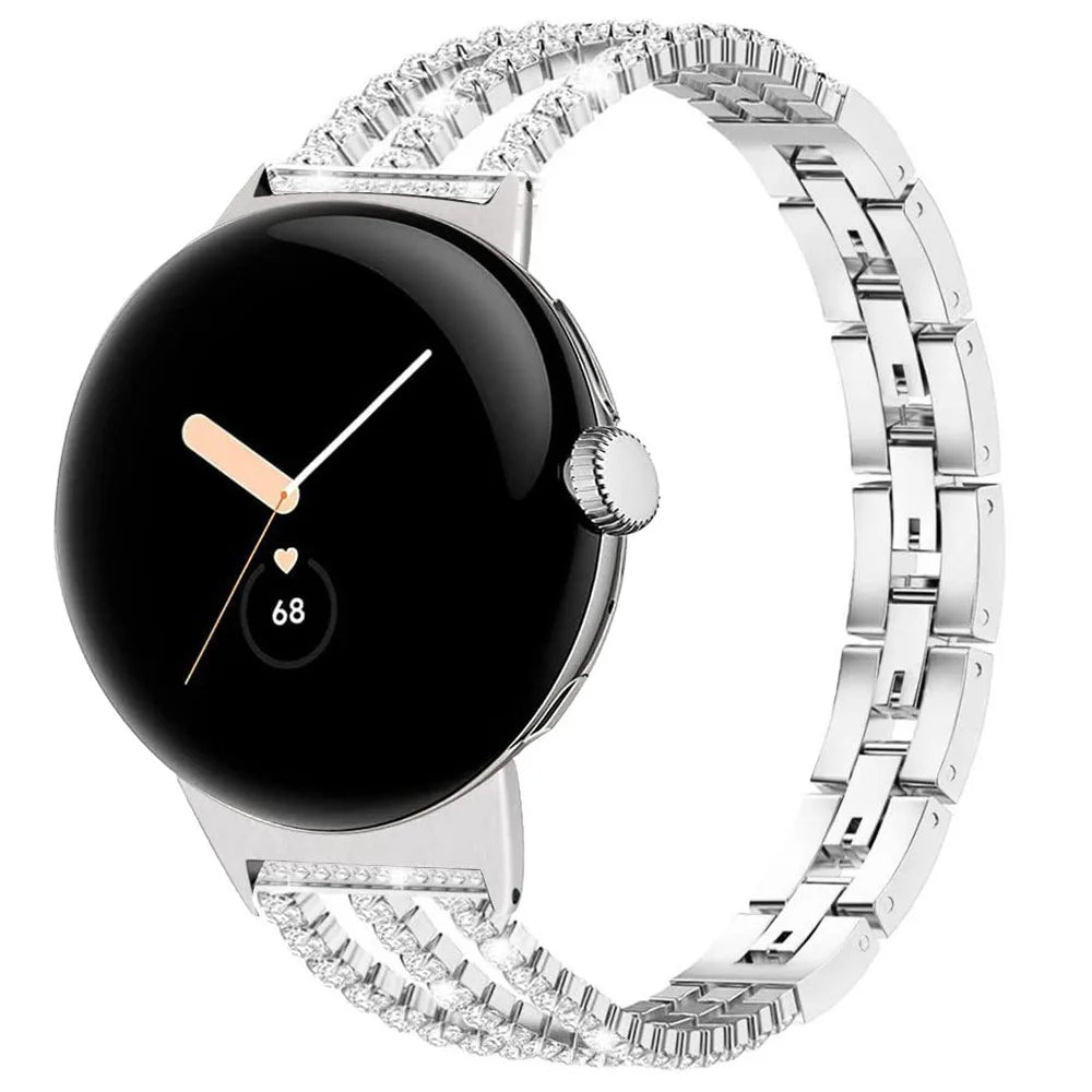 Bracelet pour femme Google Pixel Watch 1, 2, 3, 4 41mm 45mm argent