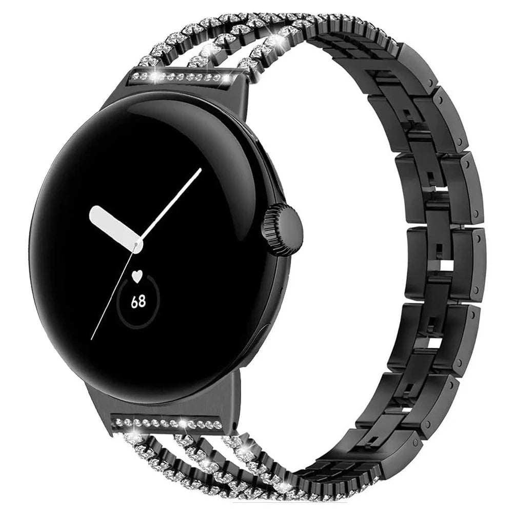 Bracelet pour femme Google Pixel Watch 1, 2, 3, 4 41mm 45mm noir