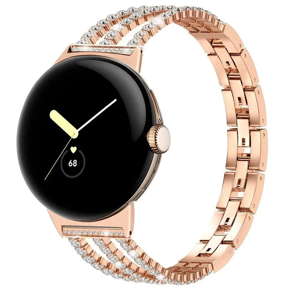 Bracelet pour femme Google Pixel Watch 1, 2, 3, 4 41mm 45mm or rose