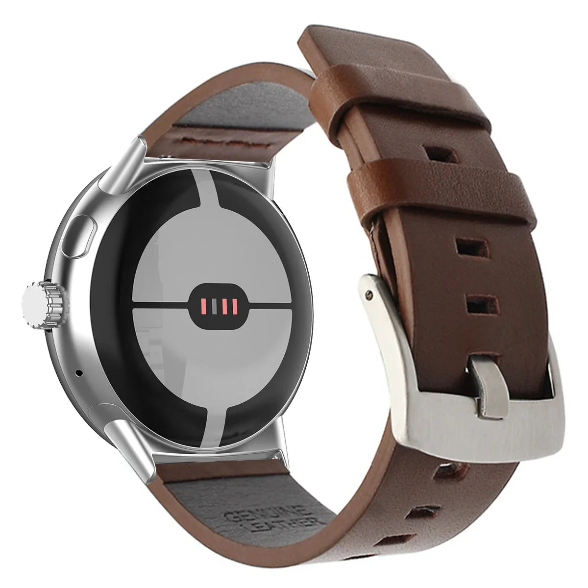 Bracelet pour Google Pixel Watch en cuir marron 1, 2, 3, 41mm 45mm