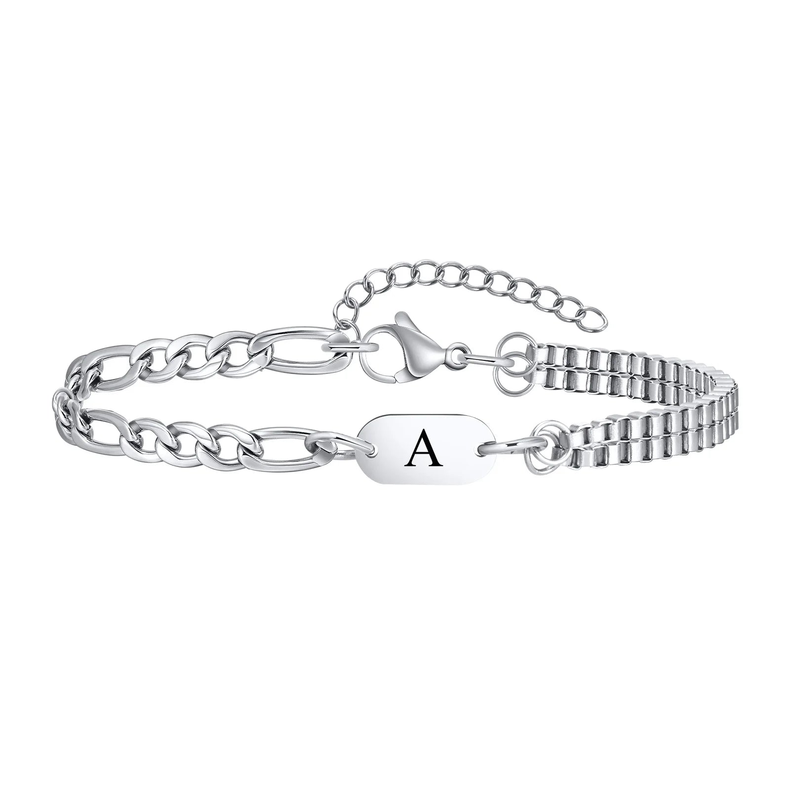 Bracelet homme initiale a