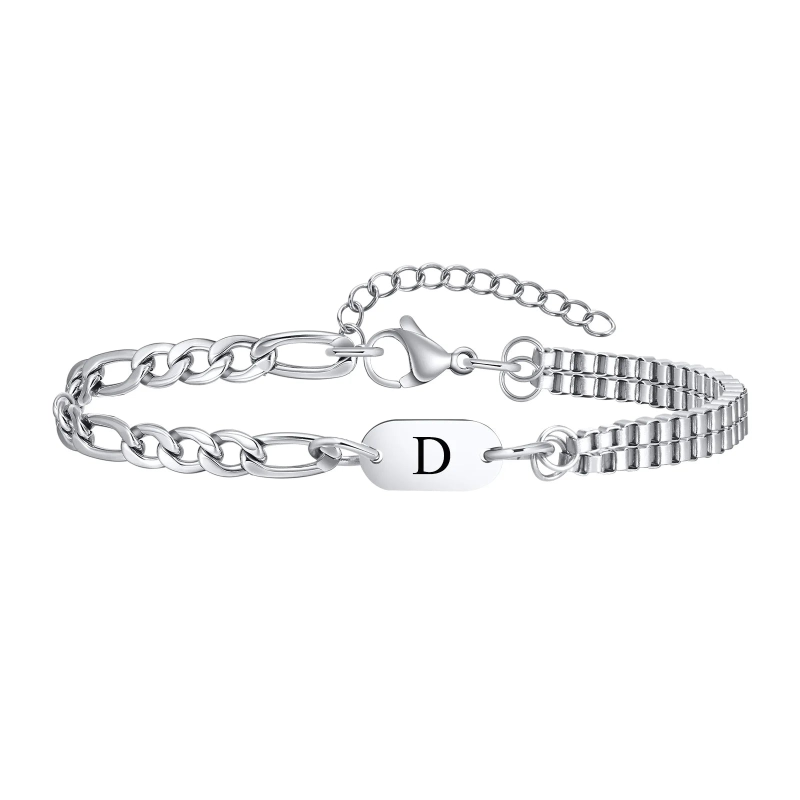 Men's initial bracelet - letter 