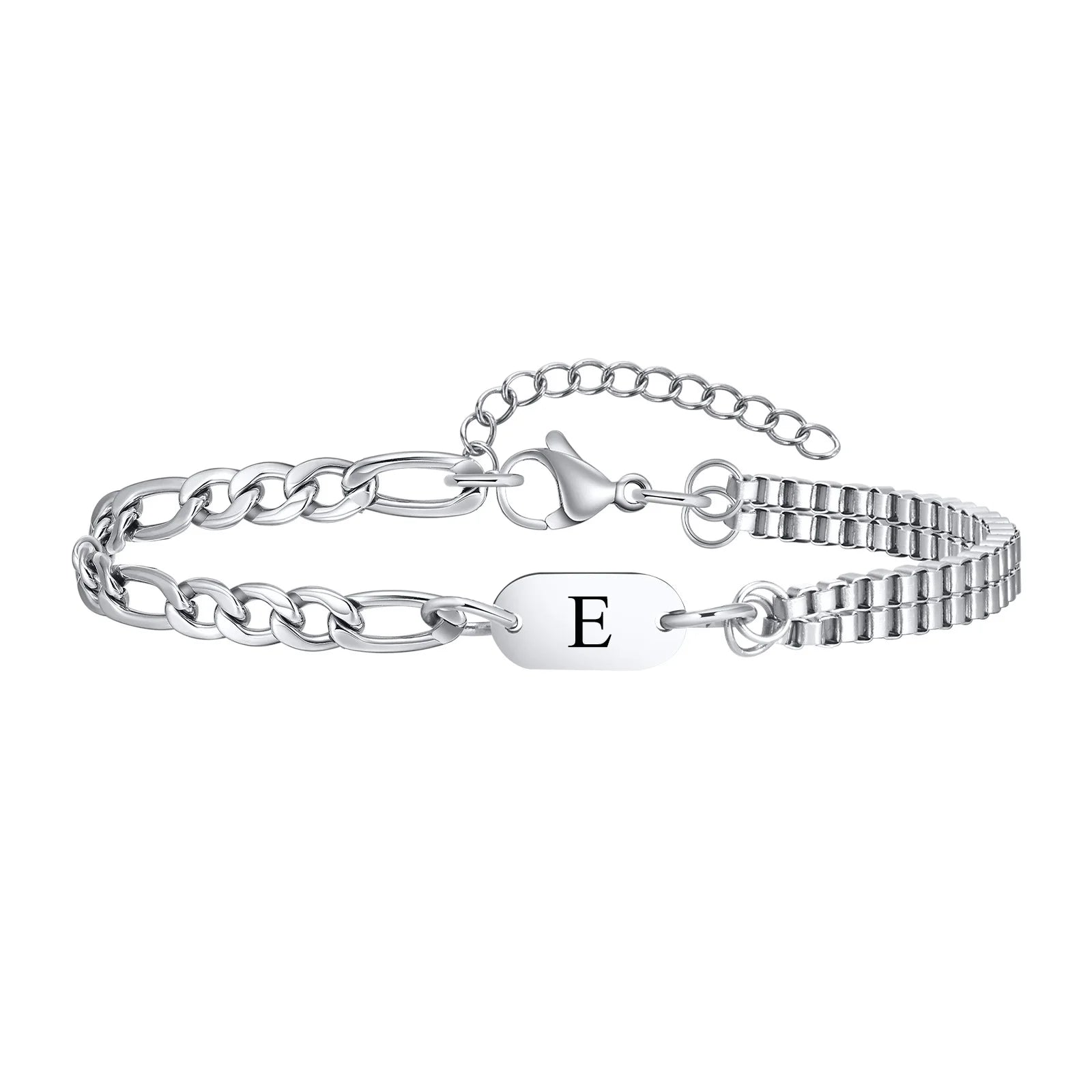Bracelet homme initiale e