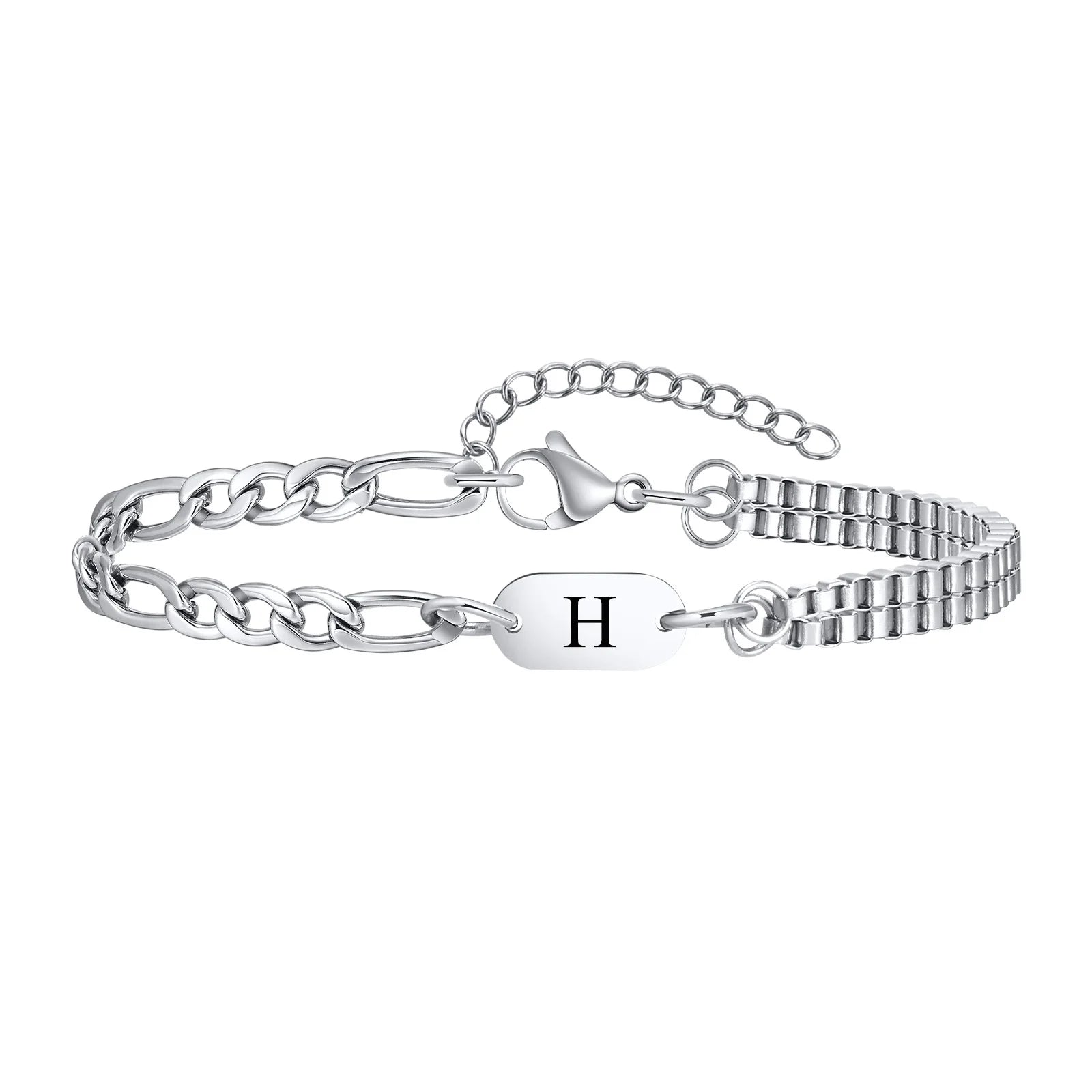 Bracelet homme initiale h