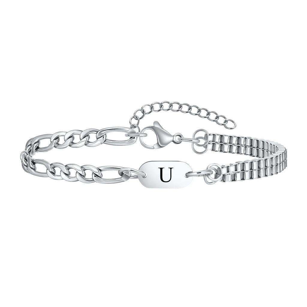 Bracelet homme initiale u