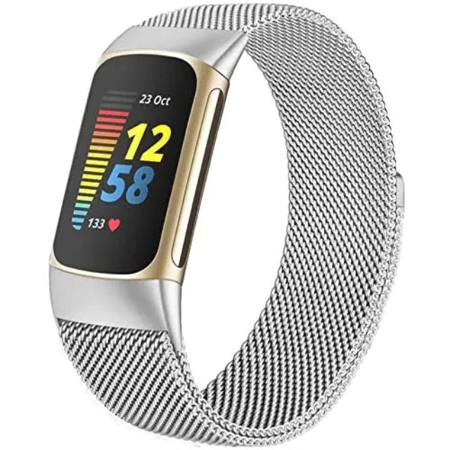 Bracelet for Fitbit Charge 3 Charge 4 Charge 5 Watch silver