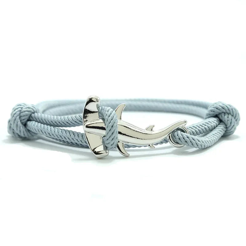 Hammerhead Shark Bracelet silver and gray