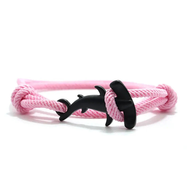Hammerhead Shark Bracelet black and pink
