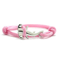 Hammerhead Shark Bracelet silver and pink