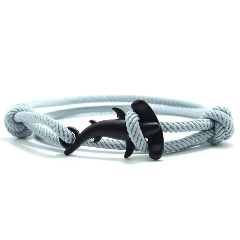 Hammerhead Shark Bracelet black and gray