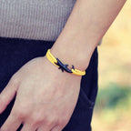 Bracelet Requin Noir jaune
