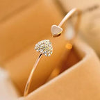 Retro Bracelet with Heart and Crystal