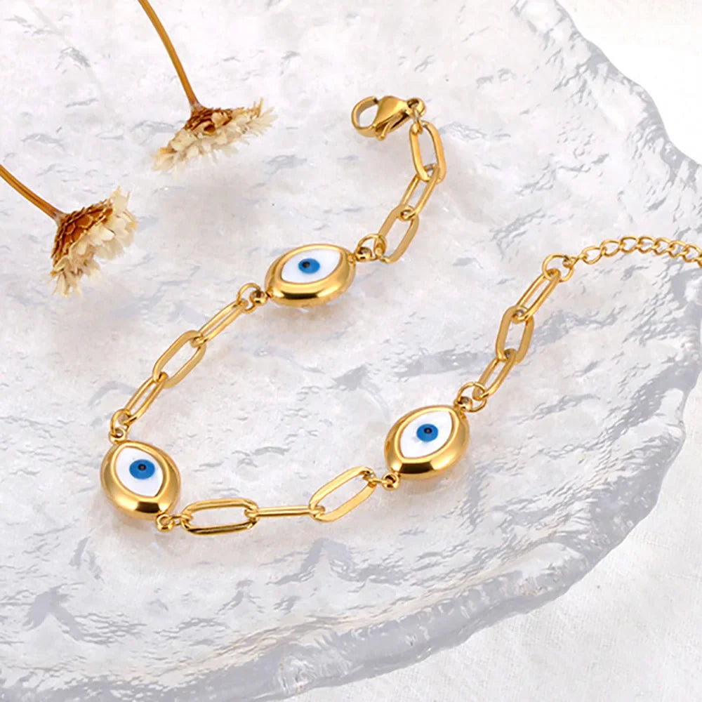 Retro Bracelet Against the Evil Eye gold