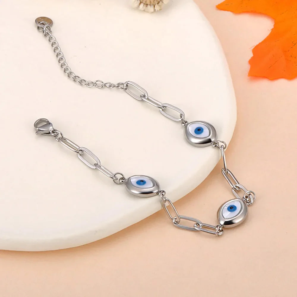 Retro Bracelet Against the Evil Eye silver