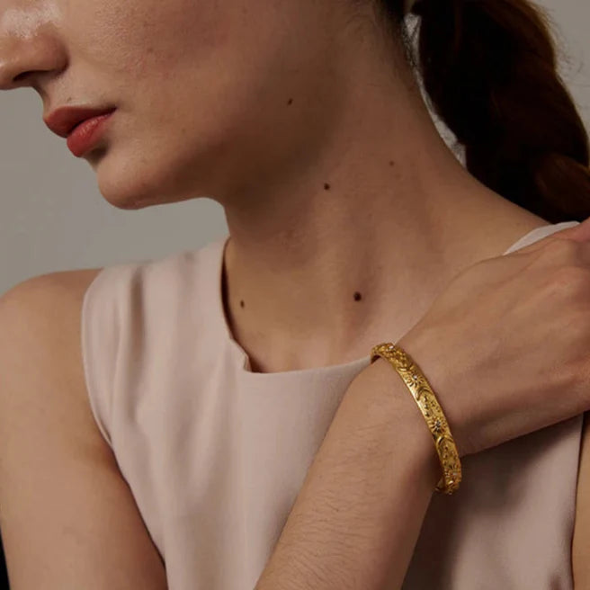 Retro Moon and Sun Bracelet with Zircon