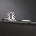 Rigid Lotus Flower Bracelet for Women silver