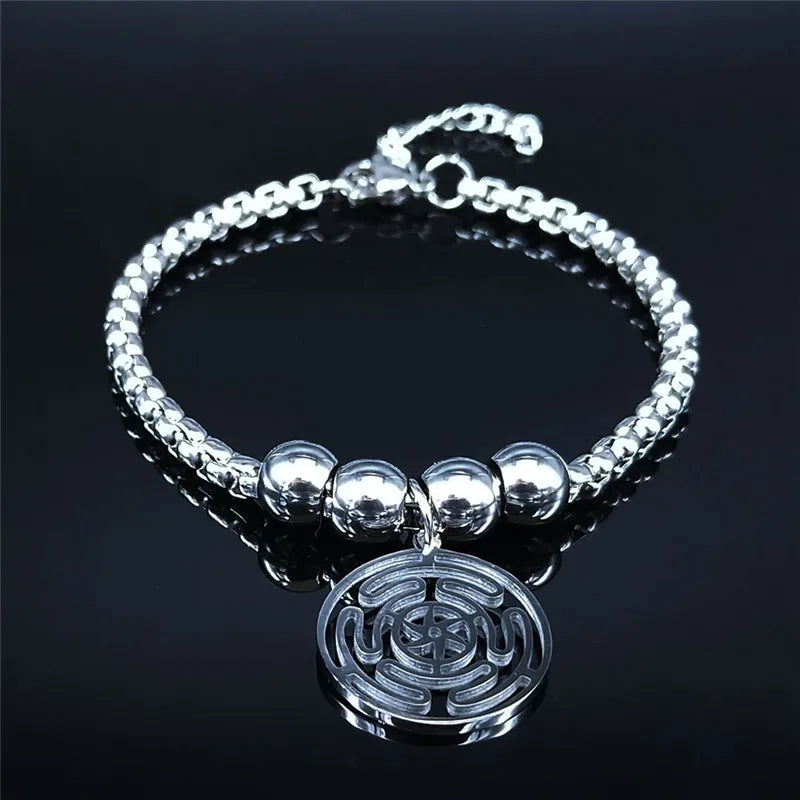 Hecate's Wheel Strophalos Bracelet Wiccan Witchcraft