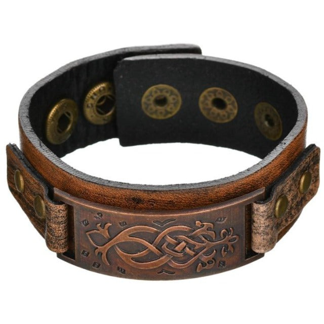 Scandinavian Men's Leather Bracelet