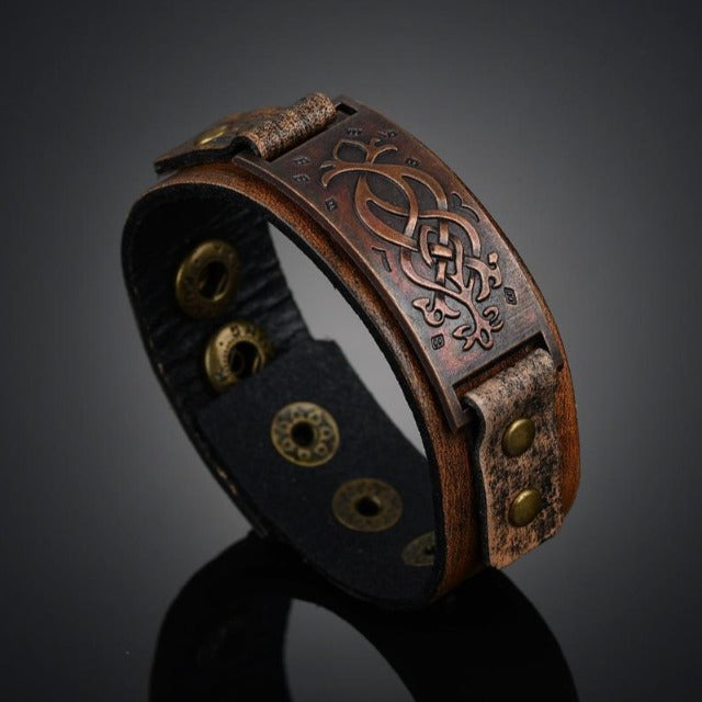 Scandinavian Men's Leather Bracelet
