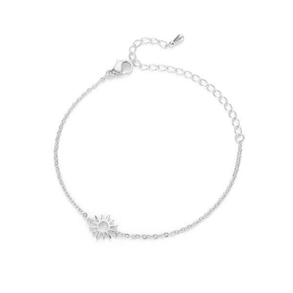 Sun Bracelet Women Chain Star silver
