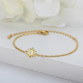 Bracelet Soleil Femme Gourmette Astre or