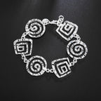 Bracelet spirale argenté pour femme