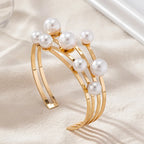 Stylish Bracelet with White Beads
