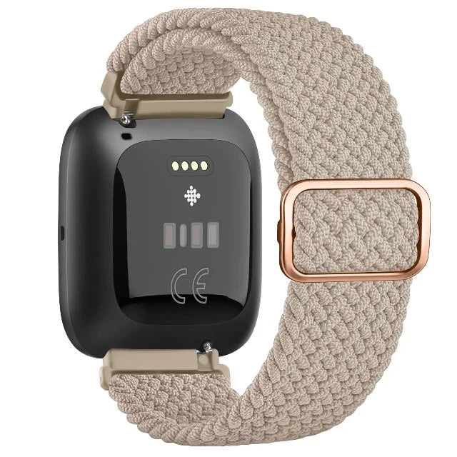 Super Elastic Bracelet Fitbit Versa 1 Versa 2 Versa Lite Cafe au Lait Watch