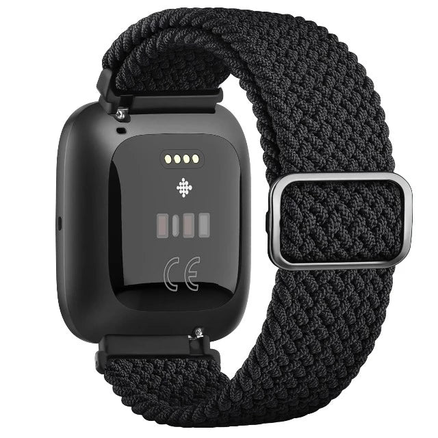 Super Elastic Bracelet Fitbit Versa 1 Versa 2 Versa Lite Black Watch