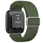 Super Elastic Bracelet Fitbit Versa 1 Versa 2 Versa Lite Army Green Watch