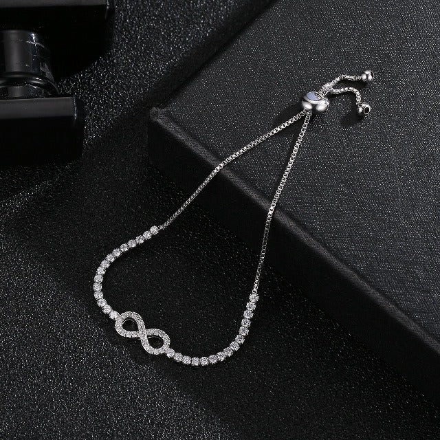 Infinity Symbol Silver Bracelet