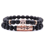 Women's Rose Gold Skull Bracelet