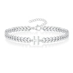 Bracelet torsadé initiale h