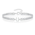 Bracelet torsadé initiale u