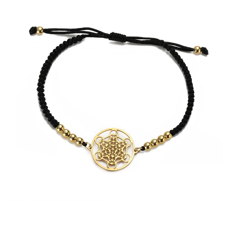 Colored Women's Metatron Cube Bracelet black