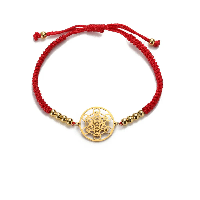 Colored Women's Metatron Cube Bracelet red