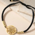 Colored Women's Metatron Cube Bracelet black