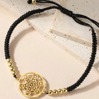 Colored Women's Metatron Cube Bracelet black