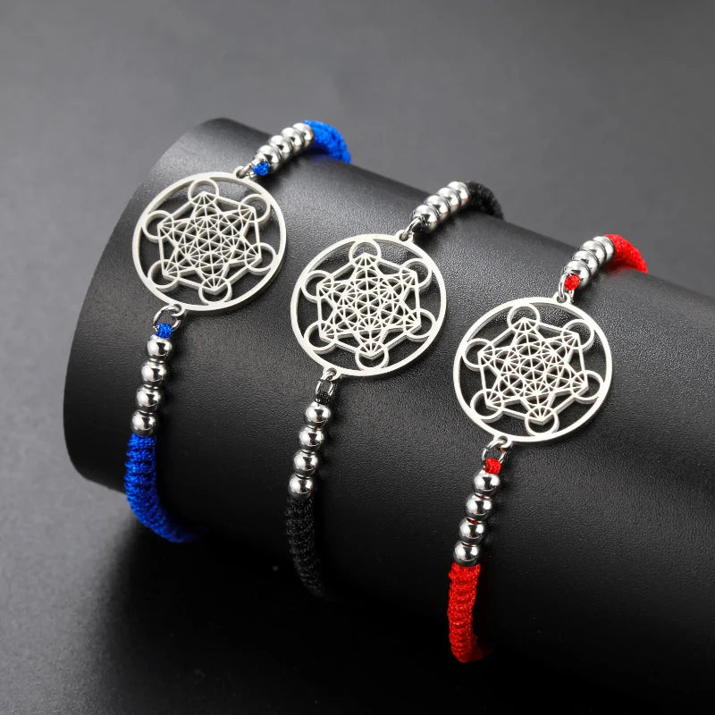 Colored Women's Metatron Cube Bracelet red