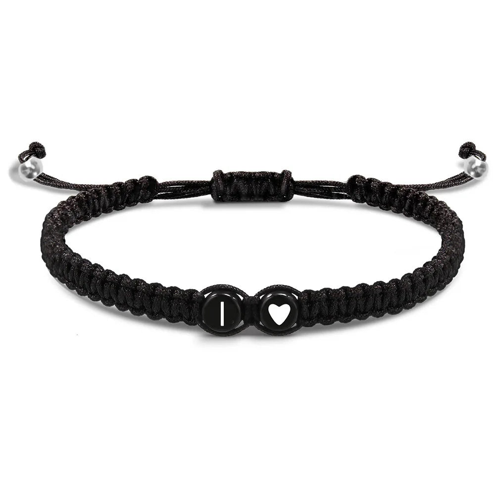 Bracelet tressé initiale i