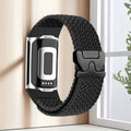 Bracelet tressé pour montre Fitbit Charge 5, Charge 6 noir