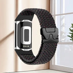 Bracelet tressé pour montre Fitbit Charge 5, Charge 6 noir multi